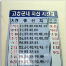 경남 진주시 시외버스터미널 고성군내버스시간표(2009년08월25일) 이미지