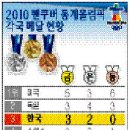 2010 밴쿠버 동계올림픽 각국 메달현황 이미지