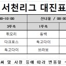 2025년 서천리그 4라운드 잔여경기 일정 안내 이미지