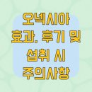 오넥시아 효과, 후기 및 섭취 시 주의사항