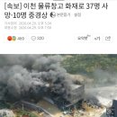 [속보] 이천 물류창고 화재로 37명 사망·10명 중경상 이미지