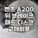 송천카센터 | 벤츠 A200 뒤 브레이크 패드 디스크 교체 비용, 브렘보(Brembo)로 교환한 후기 (하남 수입차 카센터)