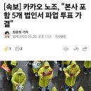 [속보] 카카오 노조, "본사 포함 5개 법인서 파업 투표 가결" 이미지