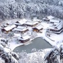 "시간이 멈춘 느낌이다" 651년부터 역사가 흐른 설경 속 천년 사찰 이미지