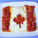 먹는 음식으로 만든 각 나라의 국기 이미지