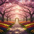 (주)골든타임코리아 | 태안 튤립 개화 상황 실시간 후기: 벚꽃과 함께 즐기는 골든타임