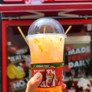 쥬씨옥길점 | 쥬씨옥길점 신메뉴 맛보기_ 천도복숭아밀크티 / 천도복숭아에이드