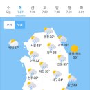 ＜오늘의 날씨 🌞☔️☃️＞ 2023년 7월 27일 목요일 이미지