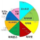 회사별 피자 사이즈 비교 이미지