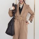 모조에스핀 캐시미어 100 벨티드 코트 쿨톤 카멜코트 코디 추천