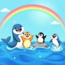 돌고래와펭귄 이미지