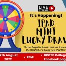 It's Happening! iPad Mini Lucky Draw!Friday (12th August 2022) at 2PM. 이미지