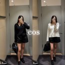 (주)명성카라인 | COS | 코스 여자 가을 니트 입어보기 (칼라 니티드 자켓, 드레이프 메리노울 스웨터)