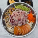 무지개빛사랑 | 을왕리물회 추천 어부신광호 을왕리점 과일 가득한 무지개물회