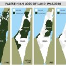 팔레스타인 땅 과 이스라엘 땅의 크기변화 이미지