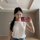 지센 민소매 라운드 니트 후기 여름 니트 민소매 기본티 추천 반팔니트