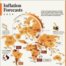 지도: 2024년 국가별 인플레이션 전망 이미지