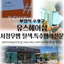 유스헤어샵 광안리미용실 애쉬그레이 발레아쥬 탈색 특수염색 시술 리얼후기
