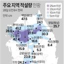 서울 역대 적설량 순위 &amp; 주요 지역 적설량 현황 이미지