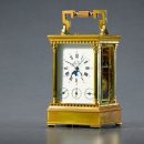 근대 프랑스 골동품 1900년 레피(L'EPEE) 다기능 양문유 금마차 탁상시계 이미지