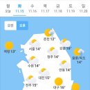 오늘의 날씨(11월 15일 화요일)입영 16일차 이미지