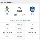 2024년 9월27일(금) 울산HD VS 대전하나시티즌 대전 월드컵 경기장 경기일정 이미지