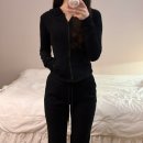 155 | 클라우드이모션 벨로아 후드 집업 부츠컷 팬츠 트레이닝 셋업 후기 (155cm 키작녀 착용)