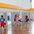 EIS의 first netball match staff vs students. 이미지