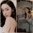 "나를 안다고?"…21살 팬에 놀란 제시카, 중국선 나룻배 팬미팅 연한 하늘색 드레스 이미지