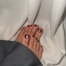 기분전환을 위한 셀프 네일아트 | 해운대 네일샵 정착샵 푸르니,네일에서 키치한 페디아트 후기 ❤️🎀