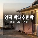 삼사리민박 | 영덕 박대추민박 예약 위치 가격 정리