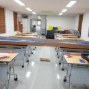 구룡포읍농업인상담소(회의실) | 구미 장천면 교육장 현수막바텐 매립형 4M 설치후기 - 천정에 깔끔하게 시공된 전동형 현수막 거치 시스템