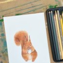 소묘와 오일파스텔 이미지