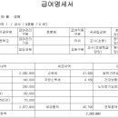 초등학교 교사 급여명세서 이미지