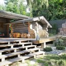 숲속의 통나무집 이미지