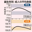 일본 평균 키 근황 이미지