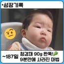 80 90 노래 교실 A | [성장기록] ~187 청경채 90g 완뚝, 엄마 손이 못 따라가는 광속식사시간