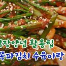 남은 김장양념 활용꿀팁 뚝딱 쪽파김치.쪽파미나리 겉절이 수육이랑 같이 맛있게 드세요 이미지