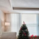 호숫가 | 효촌 성무아파트 커튼, 블라인드 시공 후기 호숫가 뷰 살린 알루미늄 블라인드+형상기억 커튼 조합