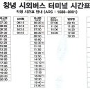 창녕 시외버스 터미널 시간표 이미지