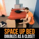 This ingenious bed will solve all your storage problems. Great for small (침대도 되고 모든 수납도 되구~~) 이미지