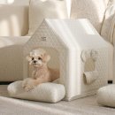 강아지집 | 댕댕이 꿀잠 보장 감성 포인트 사계절 에브리데이하우스 포근한 아이보리 애견 강아지집 후기