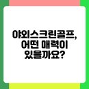 시원스크린 | 시원한 야외에서 즐기는 스크린골프의 매력