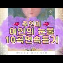 주현미-여인의 눈물 10번 연속 듣기(가사) 이미지