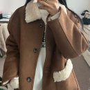 룩캐스트 콘스 스웨이드 무스탕 코트_브라운 후기 및 착샷/ CONS SUEDE MUSTANG COAT_BROWN