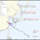 상하이에서 급방향 틀어 이번 주말 우리나라 남해안에 영향을 미칠 것으로 예보된 14호 태풍 ＜ 풀라산 ＞ 이미지