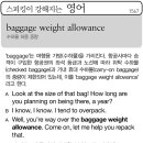 baggage weight allowance(수하물 허용 중량) 이미지