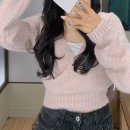 탑 (TOP) 스타 PC | 쓰리타임즈 랩 니트 탑 Wrap knit top 핑크 착샷 및 솔직 후기