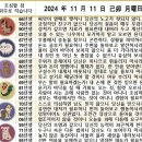 2024년 11월 11일 운세 및 세상 소식 이미지