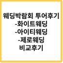 웨딩박람회투어 후기 (3군데 비교후기) - 화이트웨딩 아이티웨딩 제로웨딩